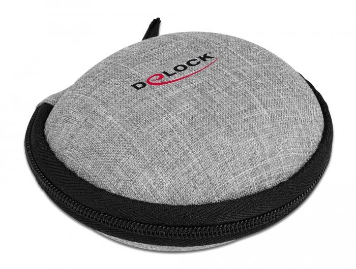 Delock Hoofdtelefoon Beschermtas voor In-Ear Hoofdtelefoons - Delock