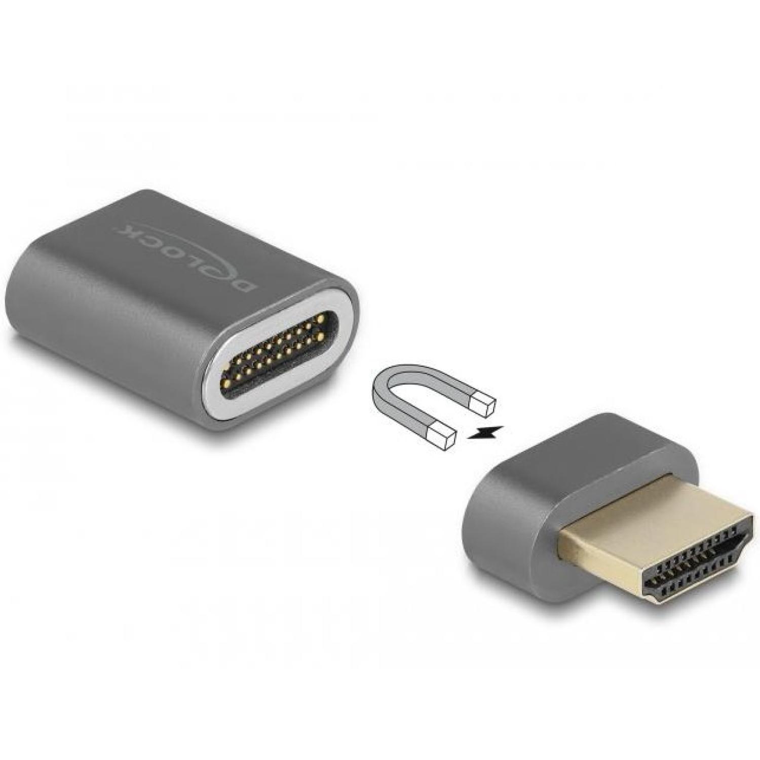 Delock HDMI Adapter Stekker naar Aansluiting 8K 60 Hz magnetisch - Delock