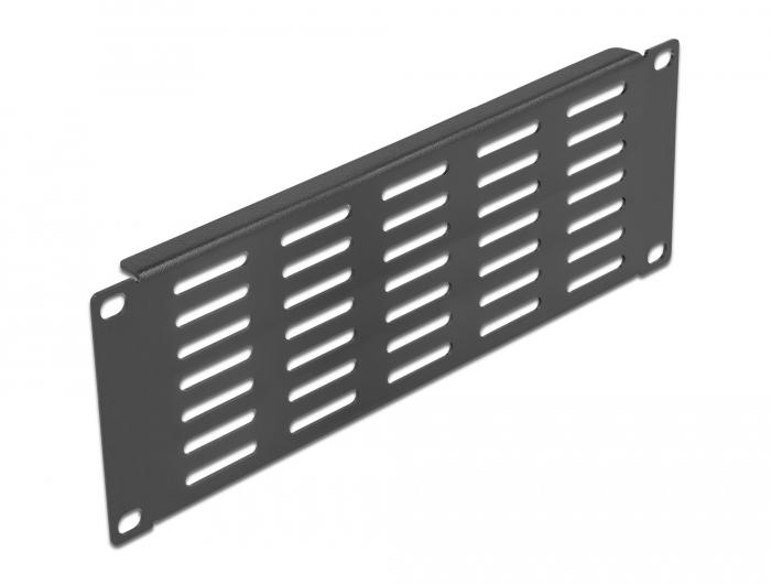 Delock 10″ netwerkschrankpaneel met ventilatiesleuven horizontaal 2 HE - Delock