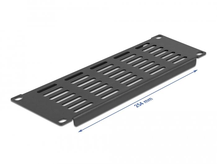 Delock 10″ netwerkschrankpaneel met ventilatiesleuven horizontaal 2 HE - Delock