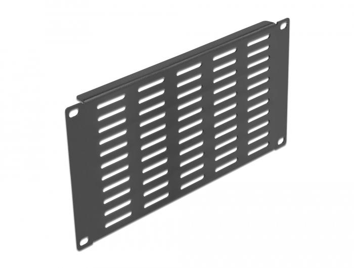 Delock 10″ netwerkbehuizingspaneel met ventilatiesleuven horizontaal 3 HE - Delock