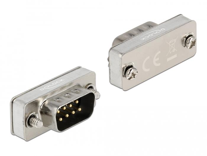 Delock RS-232/422/485 Loopback-adapter met DB9-stekker - Delock
