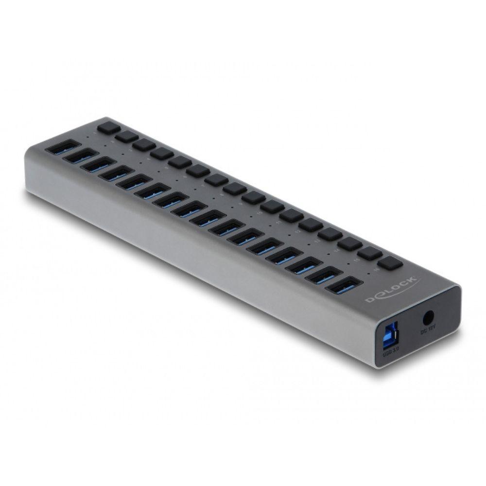 USB hub met 16× USB A poorten en externe voeding