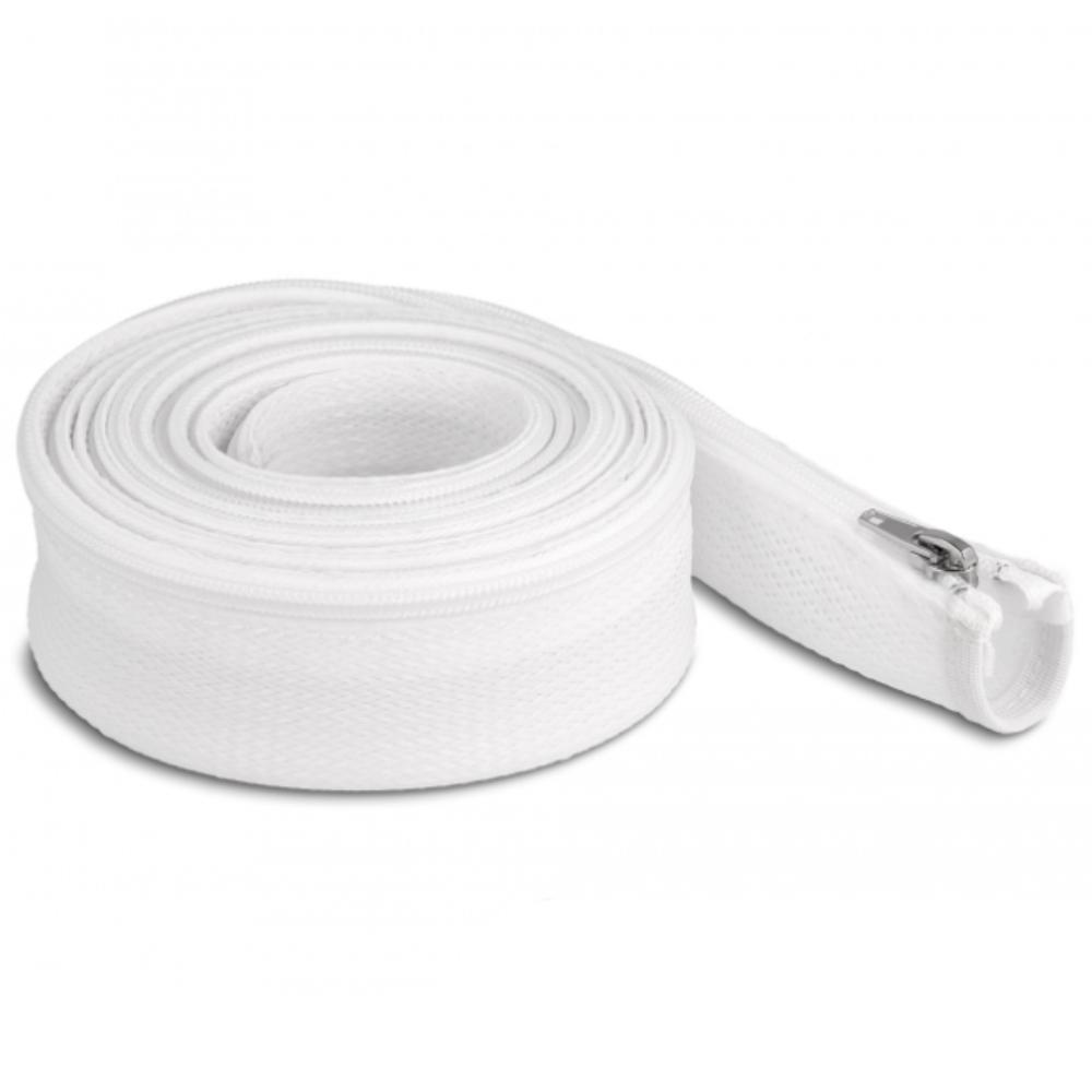 Delock Geflechtschlauch met rits hittebestendig 3 m x 50 mm wit - Delock