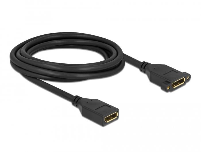 Delock DisplayPort 1.2 Kabel vrouwelijk naar vrouwelijk voor installatie 4K 60 Hz 3 m - Delock