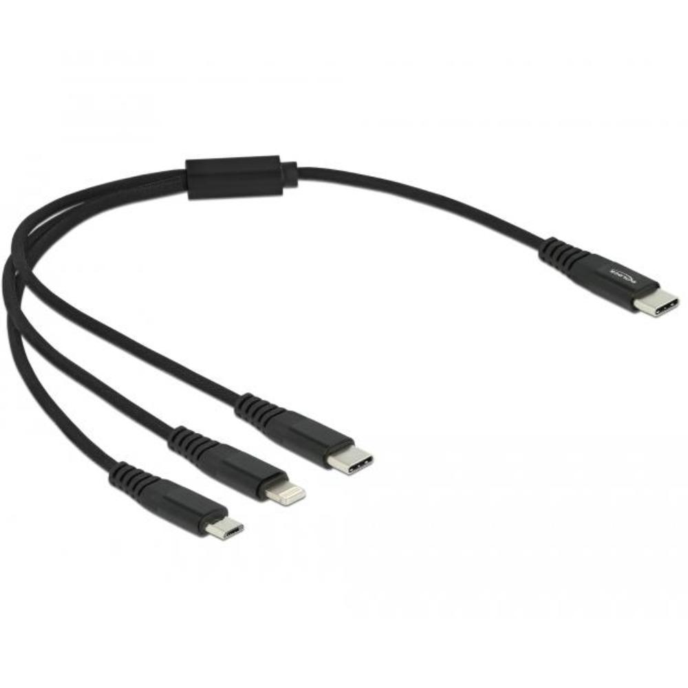 USB 3-in-1 kabel - iPhone - USB C - USB Micro