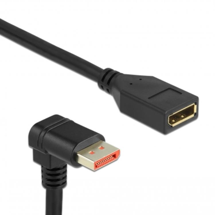 Delock DisplayPort verlengkabel Stekker 90 naar beneden gehoekte naar Buc - Delock