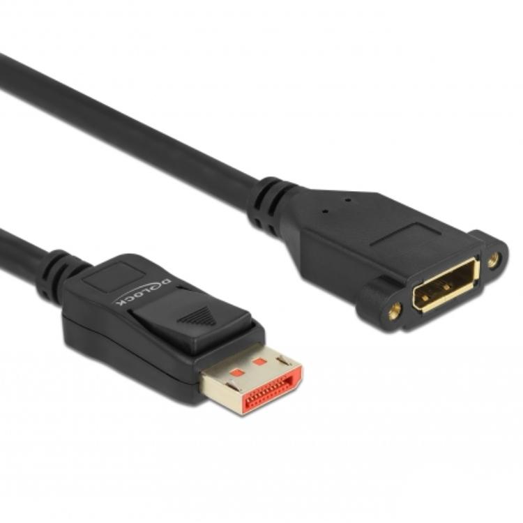 Delock DisplayPort Verlengkabel voor inbouw 8K 60 Hz 2 m - Delock
