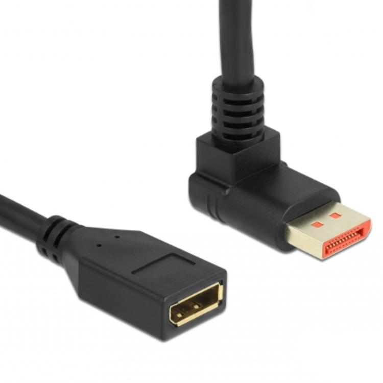 Delock DisplayPort verlengkabel stekker 90 bovenaan gehoekte naar connector - Delock