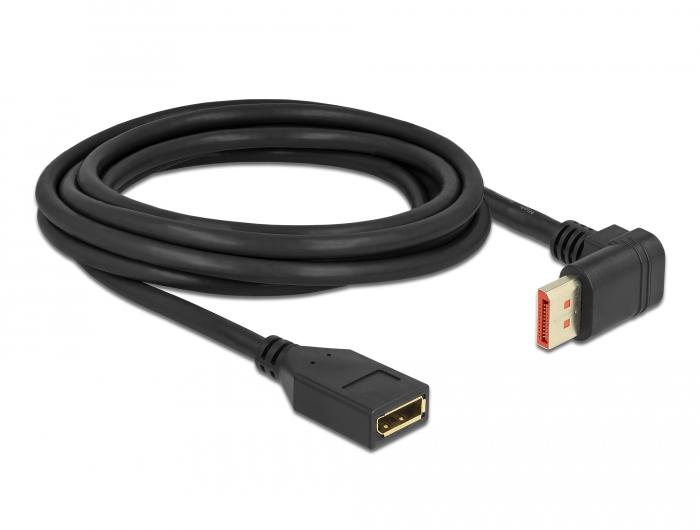 Delock DisplayPort verlengkabel stekker 90 bovenaan gehoekte naar connector - Delock