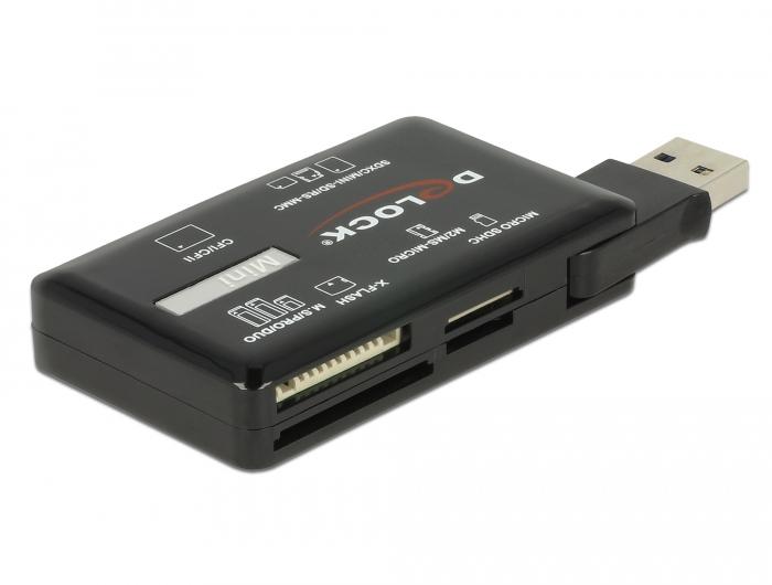 Delock SuperSpeed USB-kaartlezer voor CF / SD / Micro SD / MS / M2 / xD S - Delock