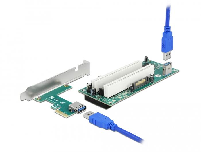 Delock PCI Express x1 naar 2x PCI 32Bit 60cm - Delock