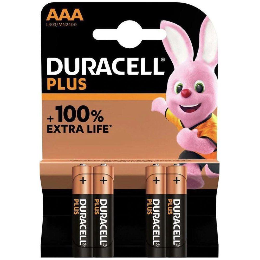 Behandeling Sobriquette Gooey AAA Batterij - Alkaline - Aantal: 4 batterijen IEC code: LR03, MN2400  Spanning: 1.5 Volt Merk: Duracell - Plus