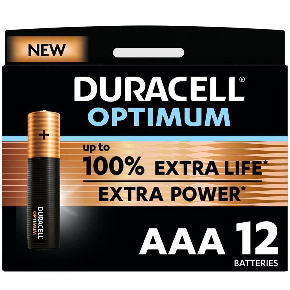 Ondergedompeld Ga op pad kathedraal AAA Batterij - Alkaline - Aantal: 12 batterijen, IEC code: LR03, MN2400,  Spanning: 1.5 Volt, Merk: Duracell - Optimum
