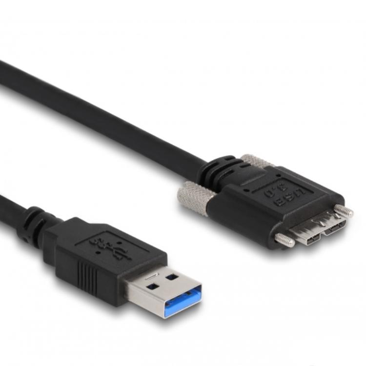 Delock-Kabel USB 3.0 Type-A Stekker naar Type Micro-B Stekker met schroeven 2 - Delock