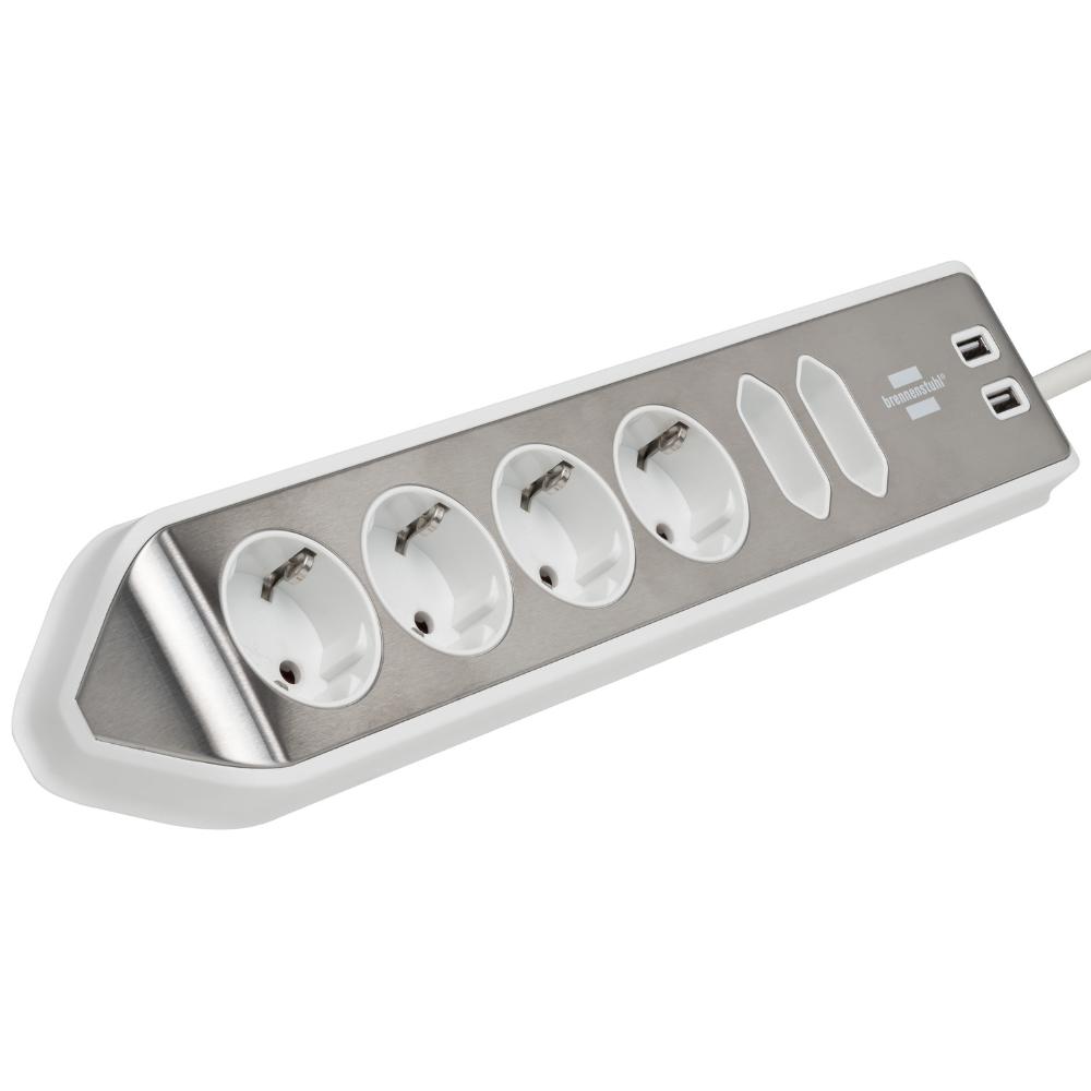 Stekkerdoos - 6-voudig - USB - Brennenstuhl