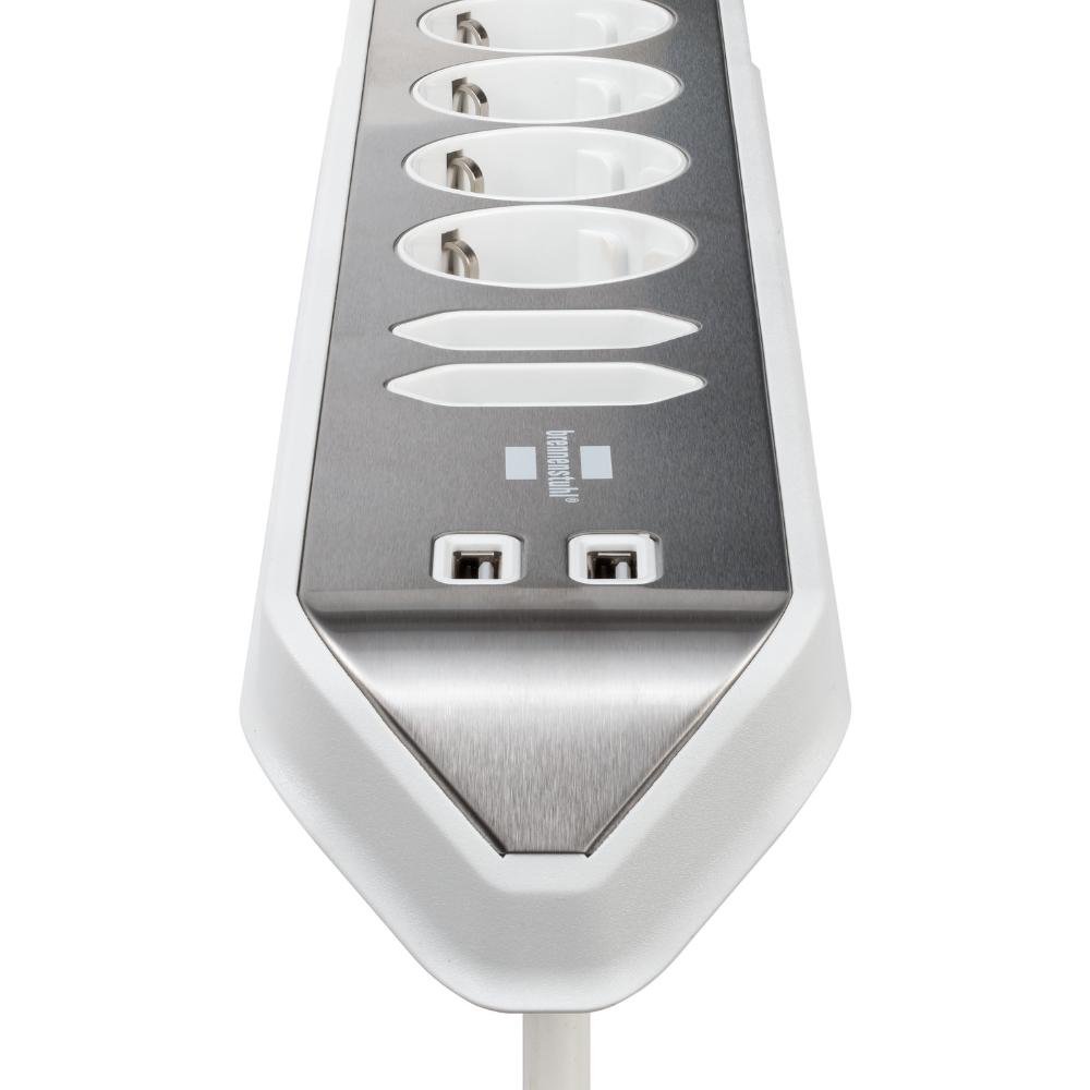 Stekkerdoos - 6-voudig - USB - Brennenstuhl