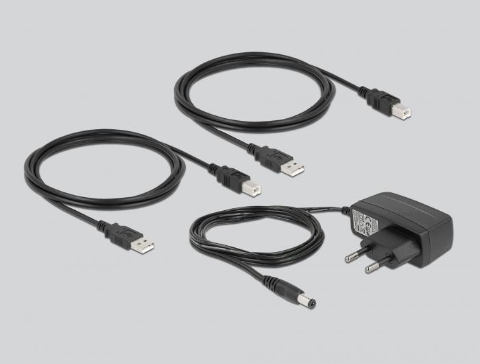 Delock USB 2.0 Schakelaar voor 2 pc's op 2 apparaten - Delock