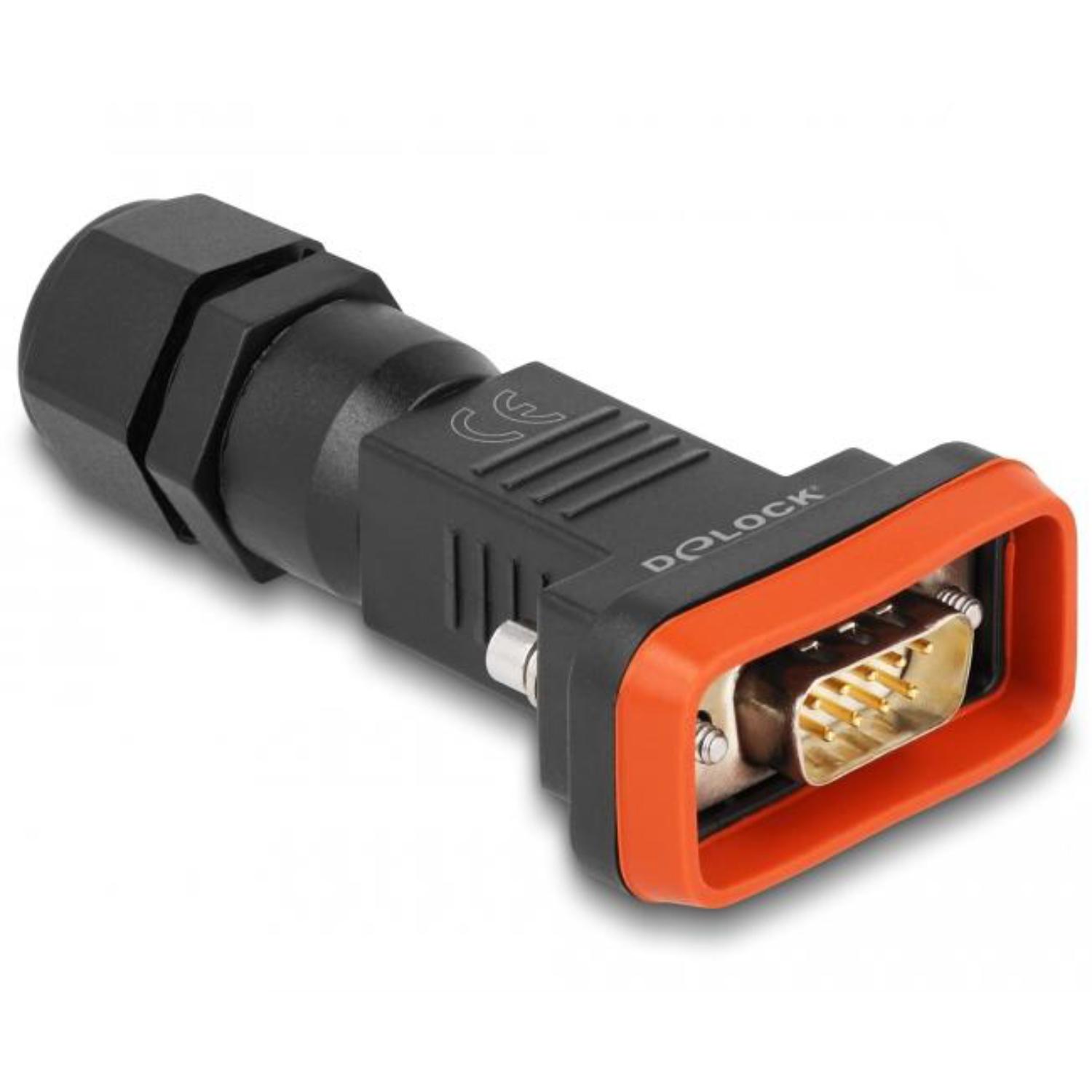 Delock D-Sub 9-polige stekker met behuizing IP67 waterdicht - Delock