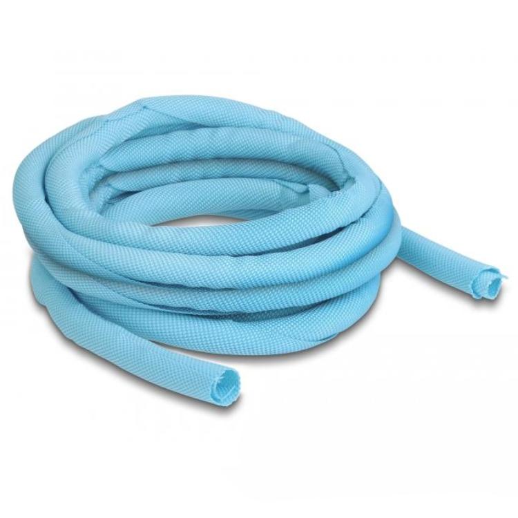 Delock Geweven slang, zelfsluitend, 5 m x 10 mm, blauw - Delock