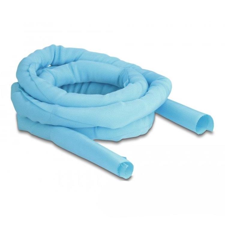 Delock geweven slang, 2 m, 25 mm, zelfsluitend, blauw. - Delock
