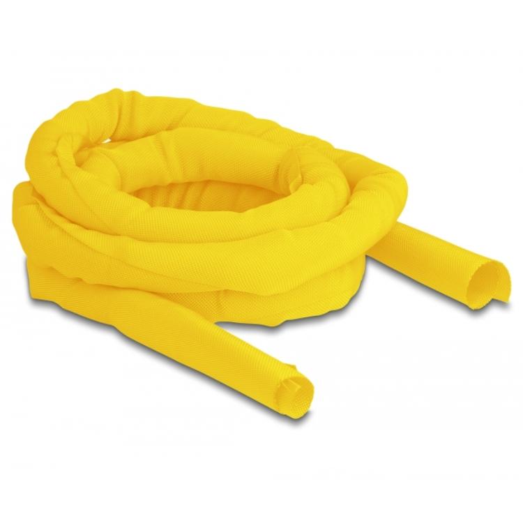 Delock Geweven slang, zelfsluitend, 2 m x 25 mm, geel. - Delock