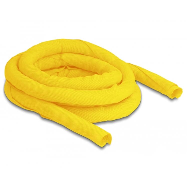 Delock Geweven slang, zelfsluitend, 2 m x 16 mm, geel. - Delock