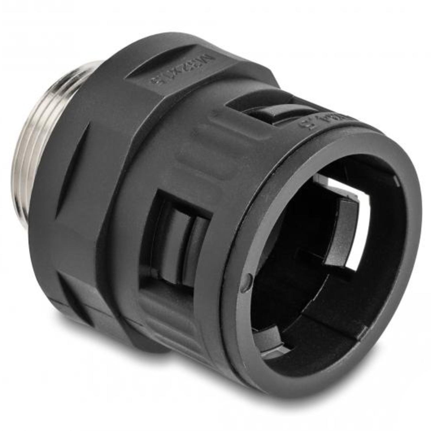 Delock slangklem met messing buitengewind M32 zwart 2 stuks - Delock