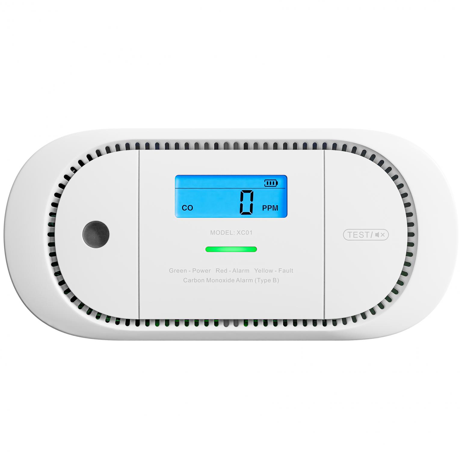 X-Sense XC01 koolmonoxidemelder elektrochemisch 10 jaar batterij LCD EN 50291