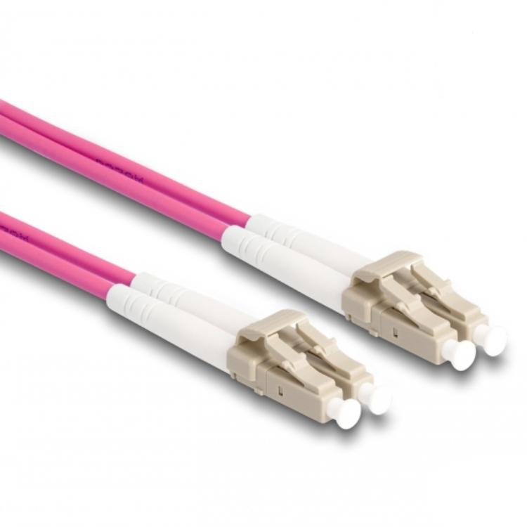 Delock LC Duplex naar LC Duplex OM4 glasvezel, 2 m. - Delock