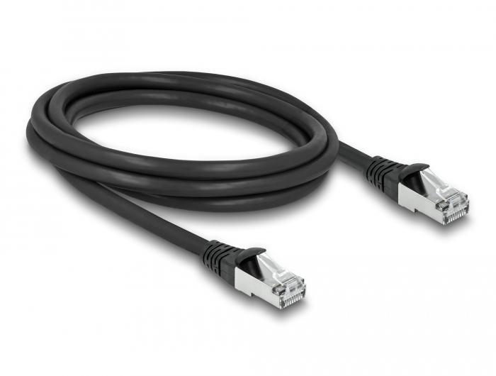 S/FTP Cat 6a - 2 meter - Zwart - Delock