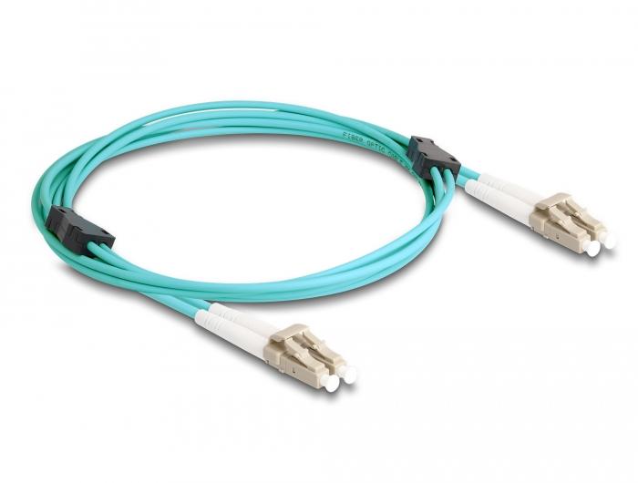 Delock Glasvezelkabel met Metalen pantsering LC Duplex naar LC Duplex Multimode OM3 - Delock