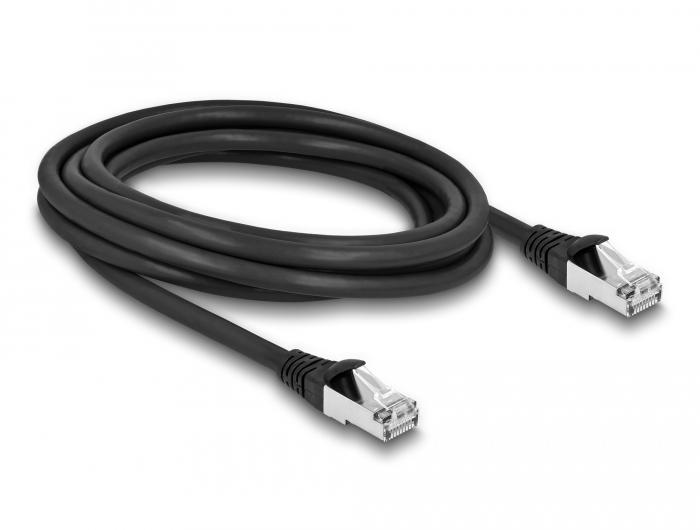 S/FTP Cat 6a - 3 meter - Zwart - Delock