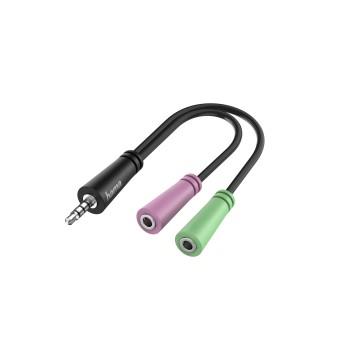 Audio-adapter, 4-pol. 3,5-mm-klinkensteker - 2x 3-pol. 3,5-mm-klinken-headset