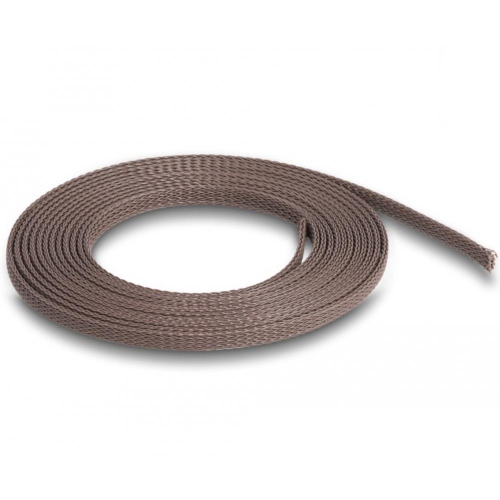 Gevlochten Kabelslang 2m x 3mm – Knaagdierbestendig – Zelfsluitend – Bruin