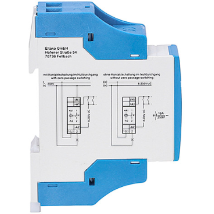 Eltako KR09-12V UC Koblingsrelé 1S 6A/250V AC - Installasjonsrelé 12V AC / DC KR