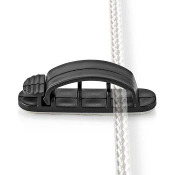 Kabelmanagement Kabelclip Vergrendeld 3 Stuks Aantal sleuven: 3 - Nedis
