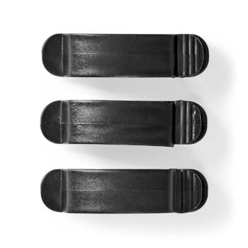 Kabelmanagement Kabelclip Vergrendeld 3 Stuks Aantal sleuven: 3 - Nedis