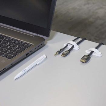 Kabelmanagement Kabelclip Vergrendeld 3 Stuks Aantal sleuven: 3 - Nedis