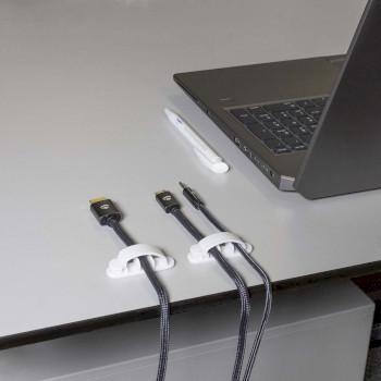Kabelmanagement Kabelclip Vergrendeld 3 Stuks Aantal sleuven: 3 - Nedis