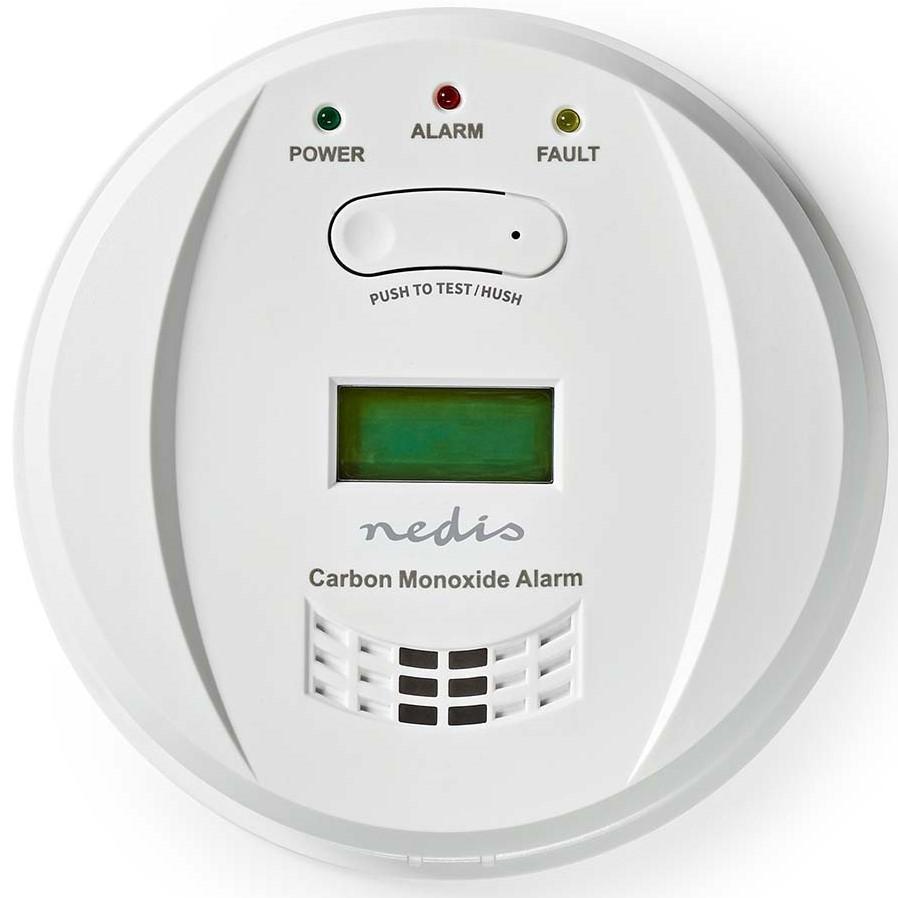 Nedis koolmonoxidemelder met display 85 dB EN 50291