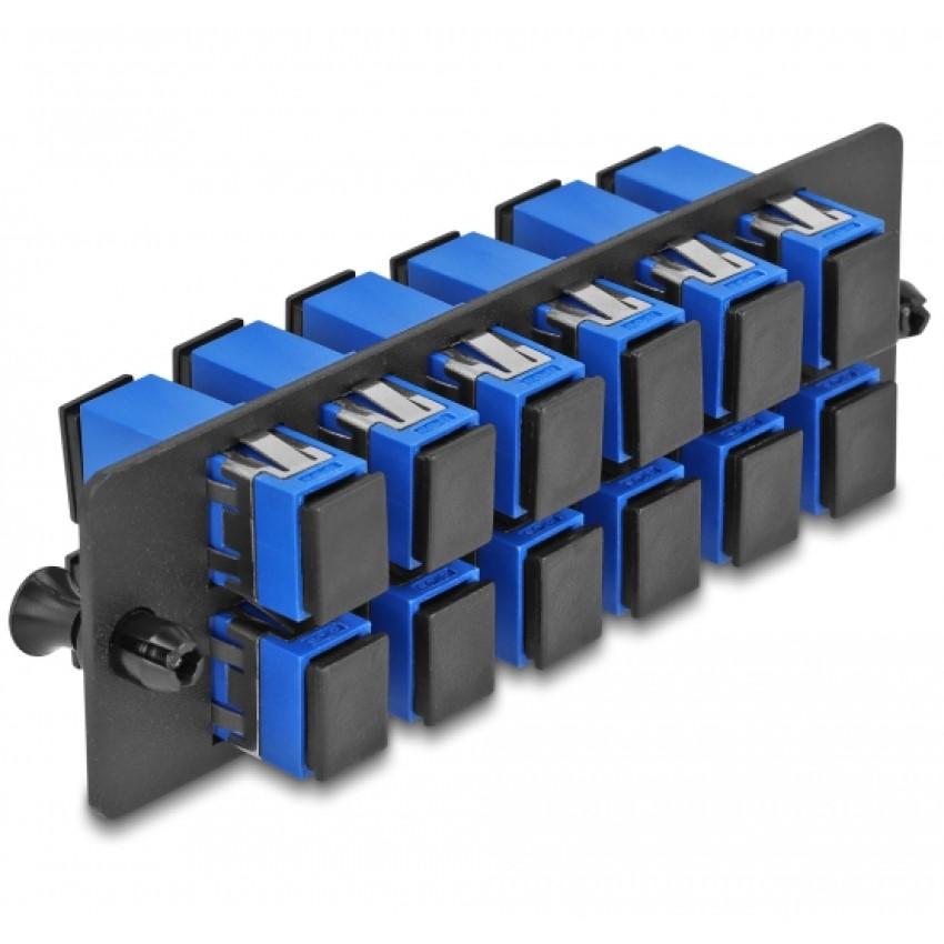 Delock LWL Adapter Panel SC Simplex UPC 12P blau - Toepassing: SC ...