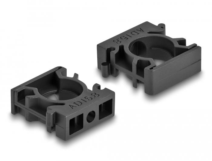 Delock Kabelslangklem met vergrendelclip 15,8 mm 8 stuks zwart - Delock