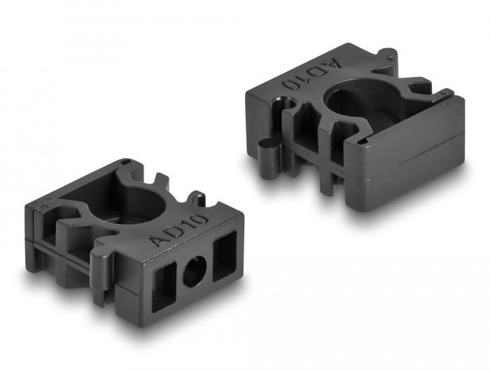 Delock Kabelslangklem met vergrendelclip 10 mm 8 stuks zwart - Delock