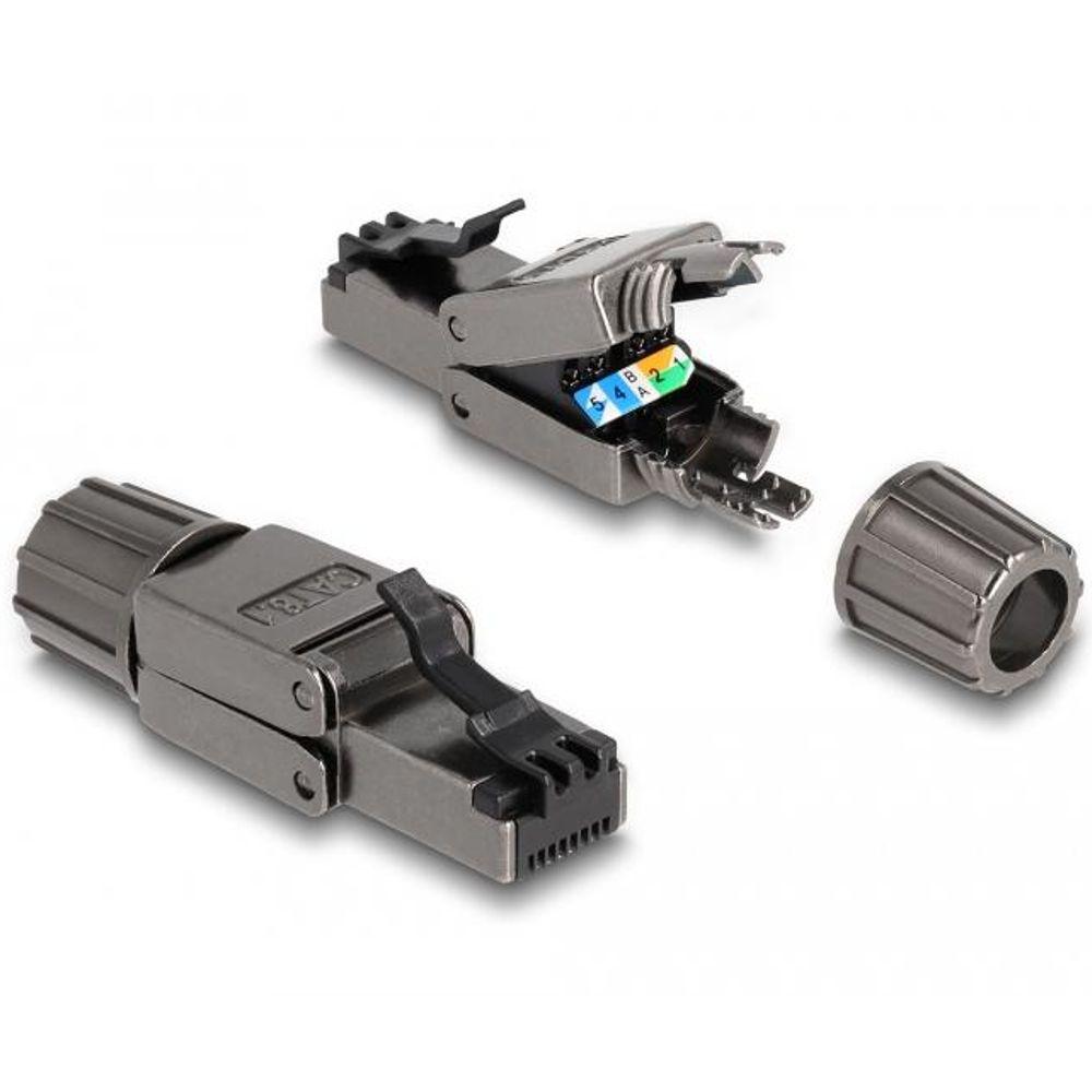 RJ45 stekker Cat 8.1 haaks gereedschapsloos afgeschermd