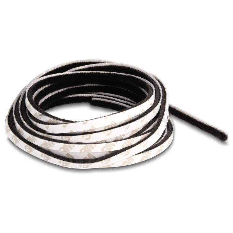 Delock Borstelstrip 5 mm - 5 m zwart - Delock