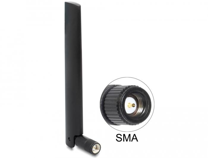 Delock NB-IoT 900 MHz Antenne SMA Stekker 3 dBi omnidirectioneel met kantelgewricht - Delock