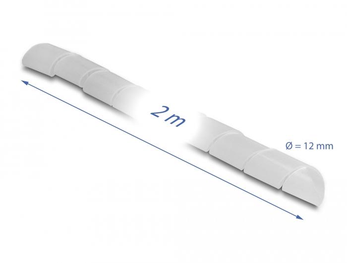 Delock Spiralschlauch flexibel 2 m x 12 mm transparant - Delock