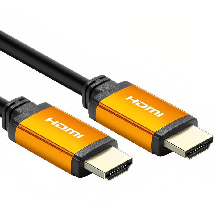 Rubber Bedoel Rondlopen HDMI kabel - 2 meter - Versie: 2.1 - 8K@60Hz Aansluiting 1: HDMI male,  Aansluiting 2: HDMI male, Lengte: 2 meter