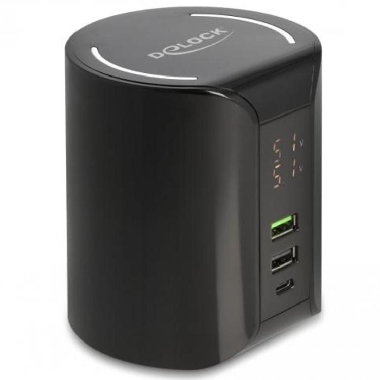 QI draadloze oplader + USB - Delock
